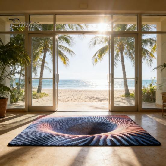 Home Style Floor Mat Anti-Skid Wear-Resistant Thick Material Rug Unique Daily Use Pattern Design Easy to Clean Durable Doormat Decor