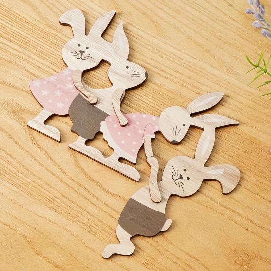 Osterhase Türdeko Holz Türrahmen Eckverzierung Rustikal Frühling Küchenwanddeko für Tür Schrank Kamin