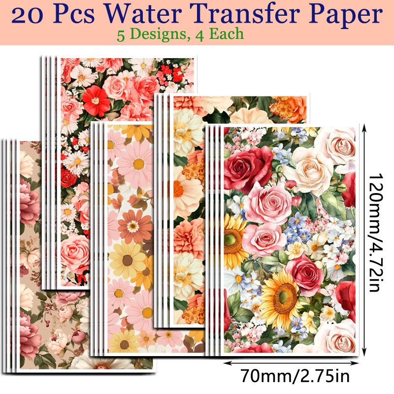 20 Halloween Water Transfer Stickers for DIY Crafts & Decor