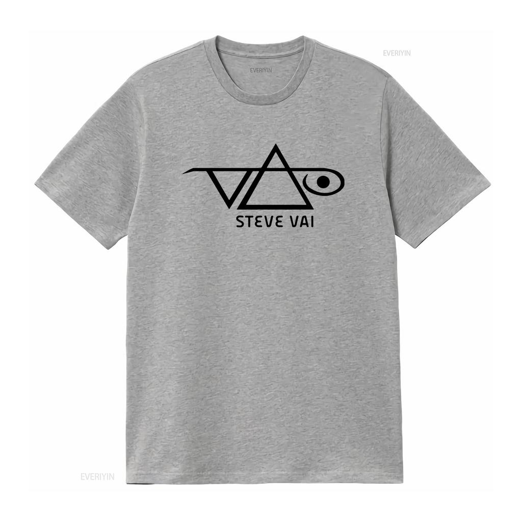 Steve Vai Logo T Shirt Licensed Rock N Roll Music Guitarist Band Black Vintage Washed Casual Designer Clothes Versatile Graphic