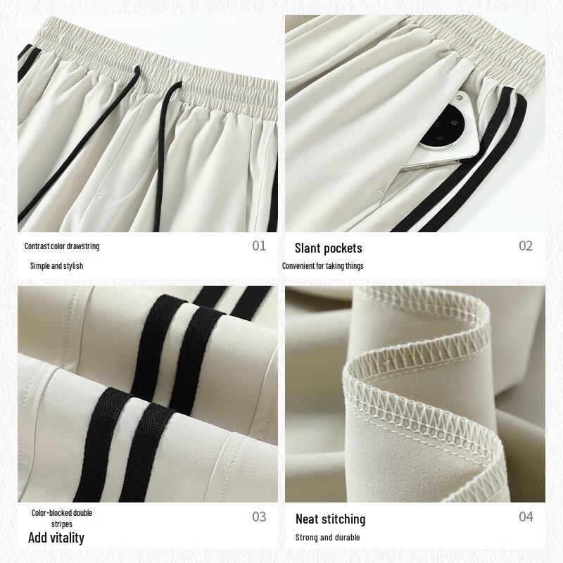 Jeanswest Men's Summer Loose Straight-Leg Casual Pants