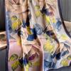 Hot-selling Rich Flower Shawl Large Size Premium Printing Silk Scarf Imitation Silk Scarf New Long Scarf Beautiful Brocade
