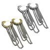 Exaggerated Long Tassels Chain Earrings for Women Men Jewelry C-shape Hoop Earrings Adornment Delicate Ear Rings