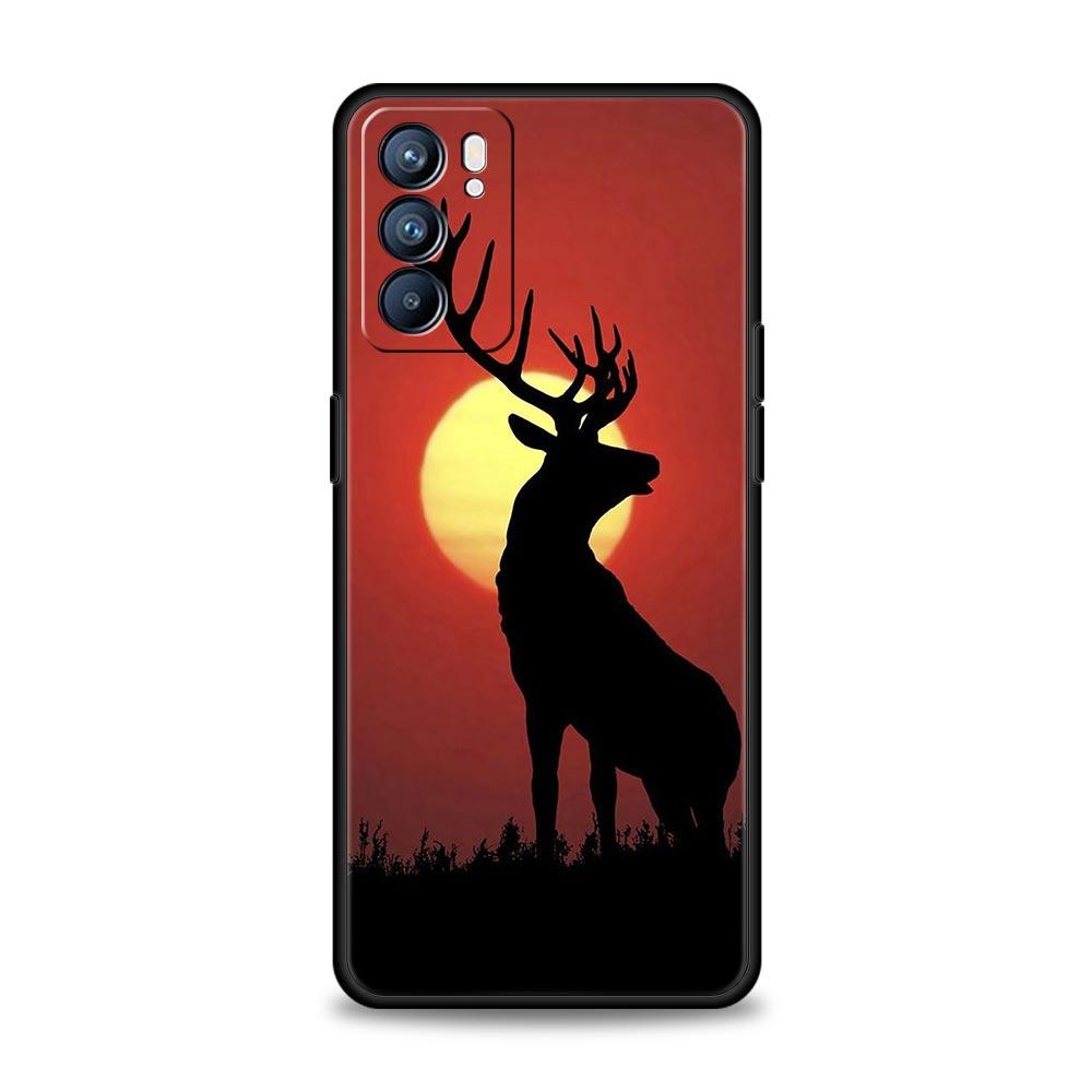 Phone Case Cover For Oppo A17 A31 A54 A57 A78 A79 Find X5 X6 Reno 7 8 10 11 12 13 F Pro 5G Soft TPU Shell Deer Hunting Camo Bags