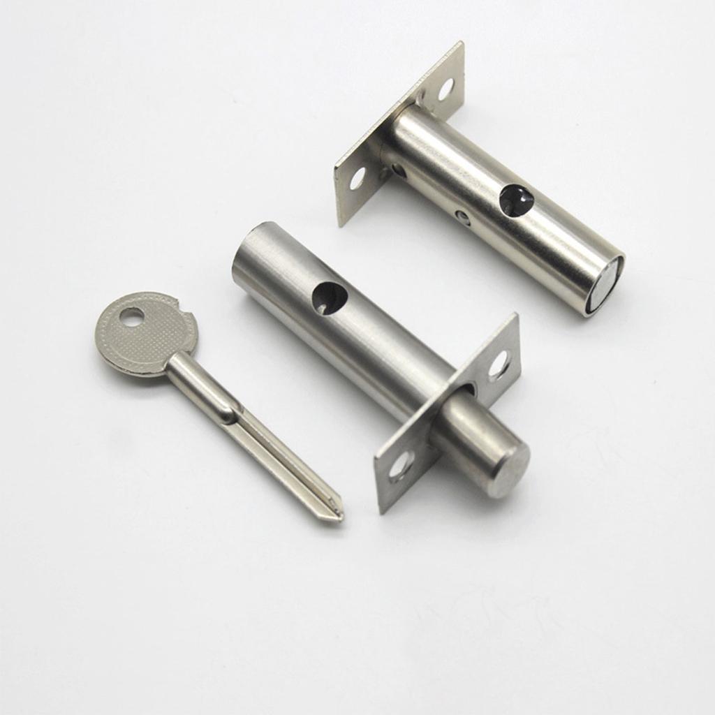 Stainless Steel Invisible Mortise Door Lock Iron Pipe Well Lock Fire Door Escape Aisle Lock Furniture Hardware