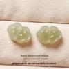 Qinghai Hetian Jade Ruyi Cloud Pendant Necklace for Babies