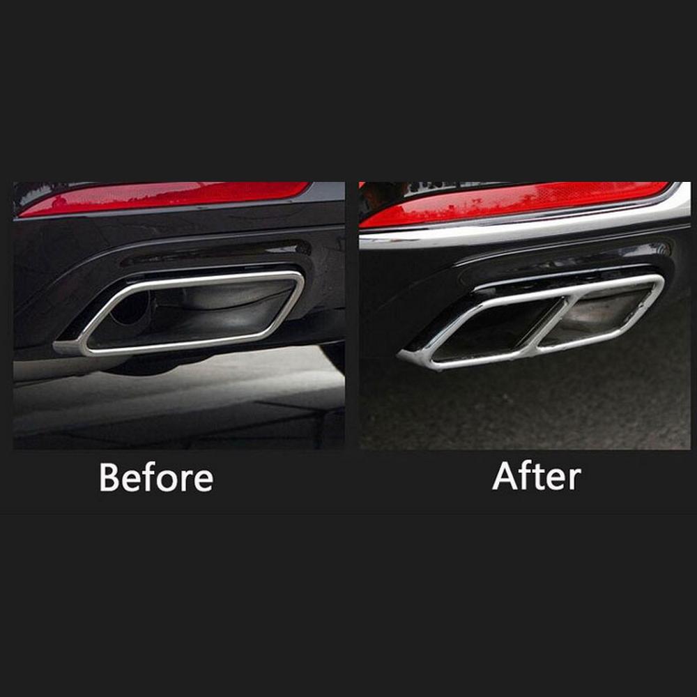 Car Tail Exhaust Pipe Output Cover Protective Trim For Mercedes Benz S R Class W222 Coupe W251 10-17 GL Class X166 13-15 AMG