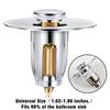 Hair Catcher Wash Basin Bounce Drain Filter With Anti-clogging Basket Sink Pop-Up Drain Plug