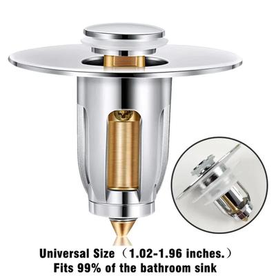 With Anti-clogging Basket Wash Basin Bounce Drain Filter Universal Sink Pop-Up Drain Plug