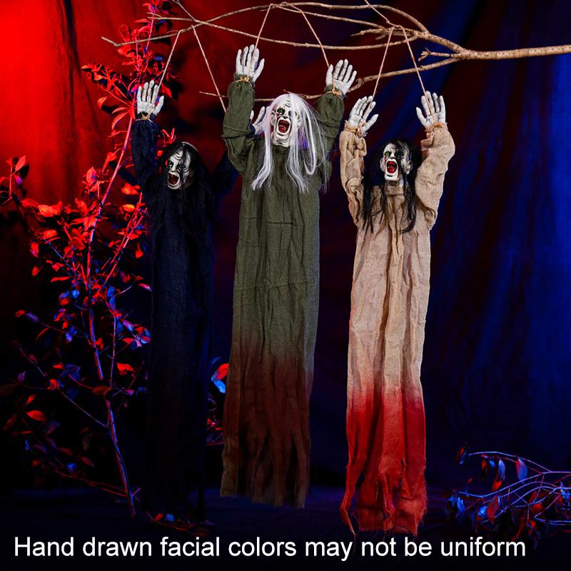 Halloween Plastica Casa Giardino Fantasma Artificiale Disporre Oggetti di Scena Teschio Simulato Ciondoli Garza Articoli per le Feste 5 Stili