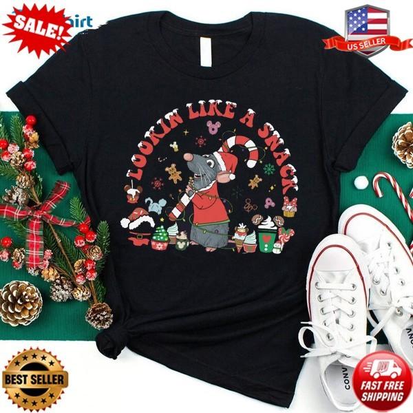Disney Ratatouille Remy Lookin like A Snack Christmas Shirt Remy T-shirt S-5XL S