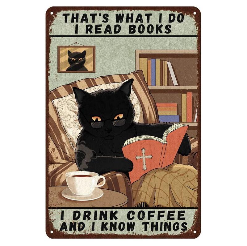 Cat Metal Tin Signs Baking Because Murder Is Wrong Wall Posters Plaque Vintage Iron Painting Decoration for Home Cafe Club Ba