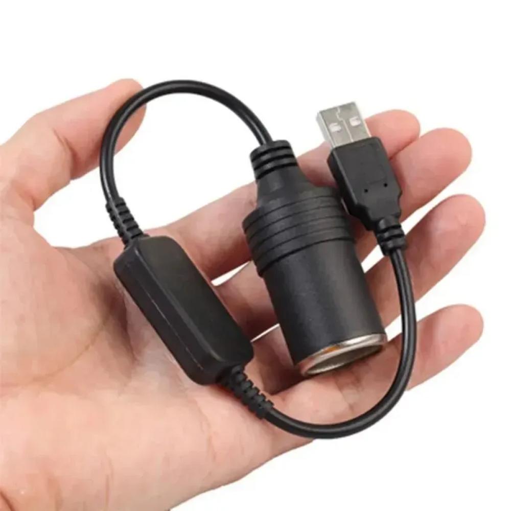 5V 2A USB vers Prise Allume-Cigare 12V Adaptateur Convertisseur USB Mâle vers Femelle Accessoires Électroniques pour Voiture