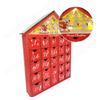 Wooden Christmas Advent Calendar with 24Pcs Storage Drawers Refillable Village House DIY Countdown Calendars Xmas Gifts For Kids