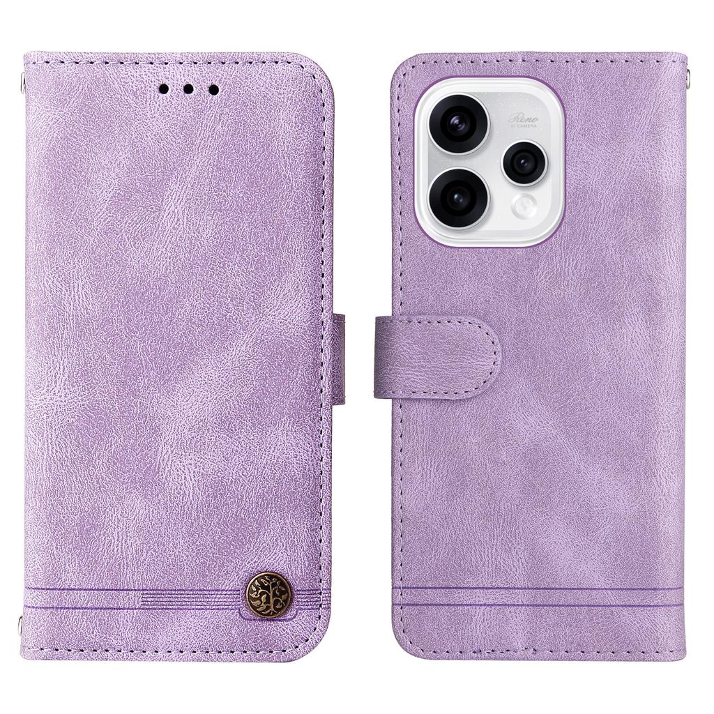 Para Oppo Reno15 5G (Global)/Reno15c 5G (porcelana) Fundas de Cuero Tipo Billetera Cubierta de Teléfono Táctil de Piel con Soporte y Correa