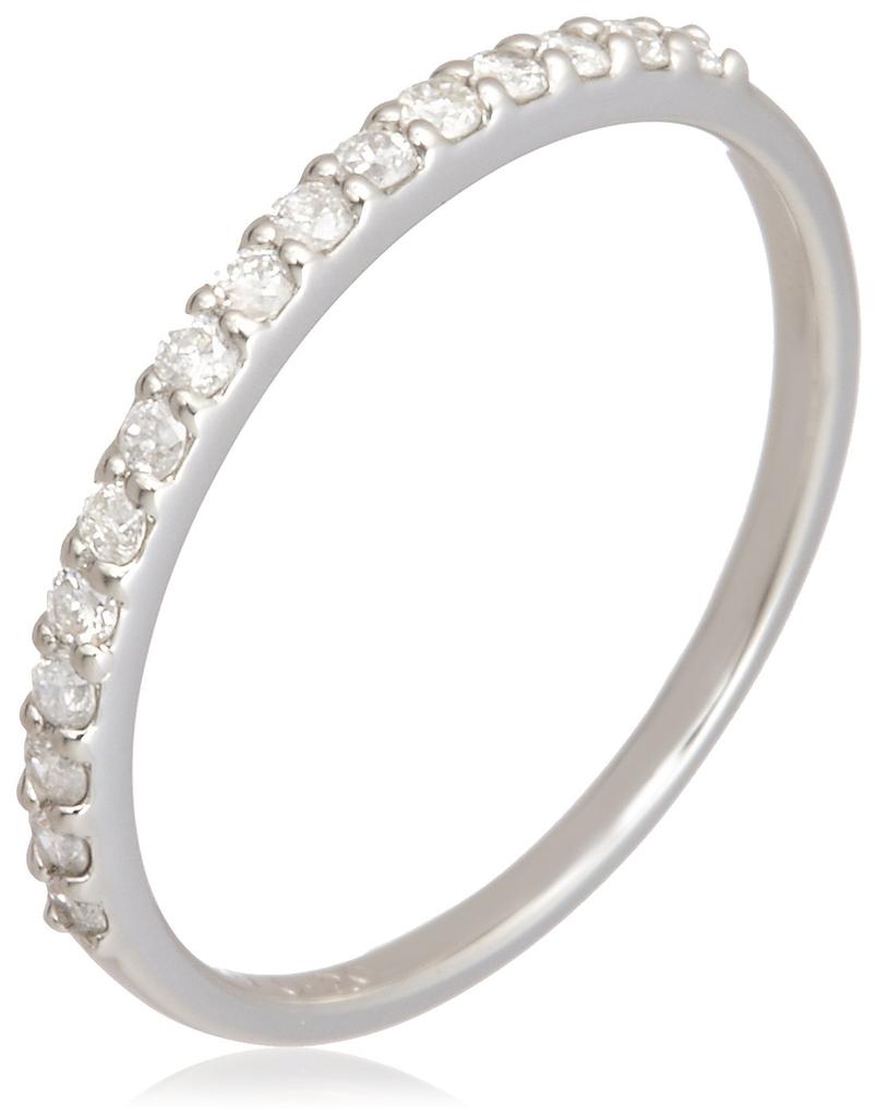 Haute platine Platinum 950 Half Eternity Ring with Diamonds Japanese size pureté 0.2ct (ra-smtt-di, 16)