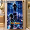 Beach TowelMy Hero Academia Custom Name Text Personalized Soft Towel for Beach Pool Indoor Home Decor Gift