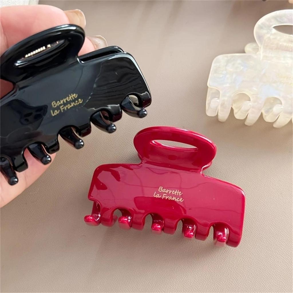 Vintage Acetate Hair Claw Medium Size Rectangle Dragon Shark Clip Hair Clamps Grab Women Hair Accessories Hair Clips