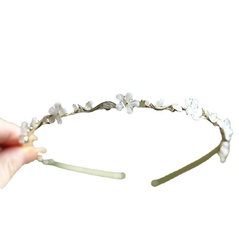 Pearl Rhinestone Flower Hairband Elegant Bow Crystal Tiaras Bridal Princess Crown Birthday Party