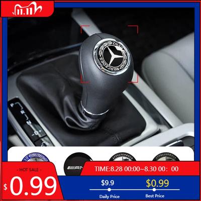 Naklejka na dźwignię zmiany biegów do samochodu GLC GLB Emblemat uchwytu zmiany biegów Dla Mercedes Benz AMG W203 W206 W220 W205 W211 W212 W201 W210 W10