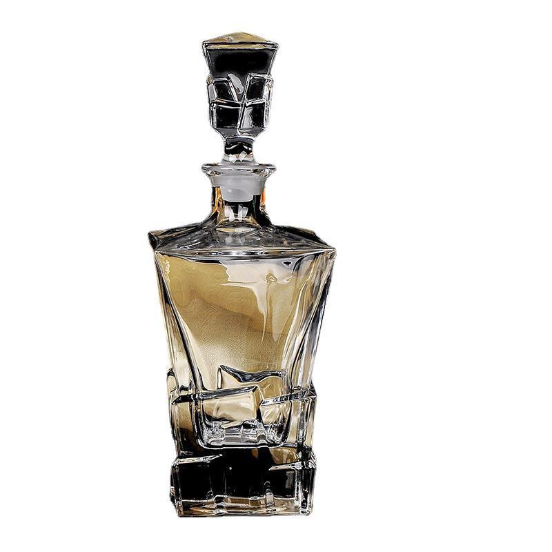 European Style Thickened Crystal Glass Wine Bottle Brandy Whiskey Empty Decanter 500ml-810ml