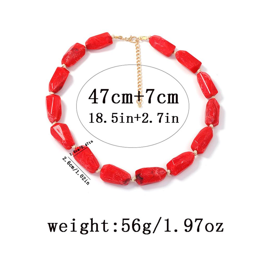 European American Light Luxury Simple Colorful Beaded Necklace High Grade Multi Layer Stackable Retro Literary Jewelry For Women