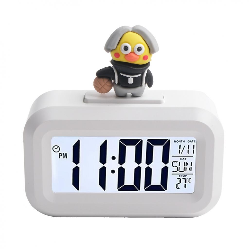 Cartoon Music Watch Desktop Alarm Clock Cordless Battery Powered