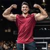 Pánské jednobarevné tílko s výstřihem do V na léto pro fitness a běh - bavlněné tričko bez rukávů