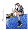 Unisex Mid-Calf Waterproof Rain Boots: Non-Slip, Wear-Resistant Rubber Shoes for Outdoor, Kitchen, Car Wash & Sports. Pull-On Style.