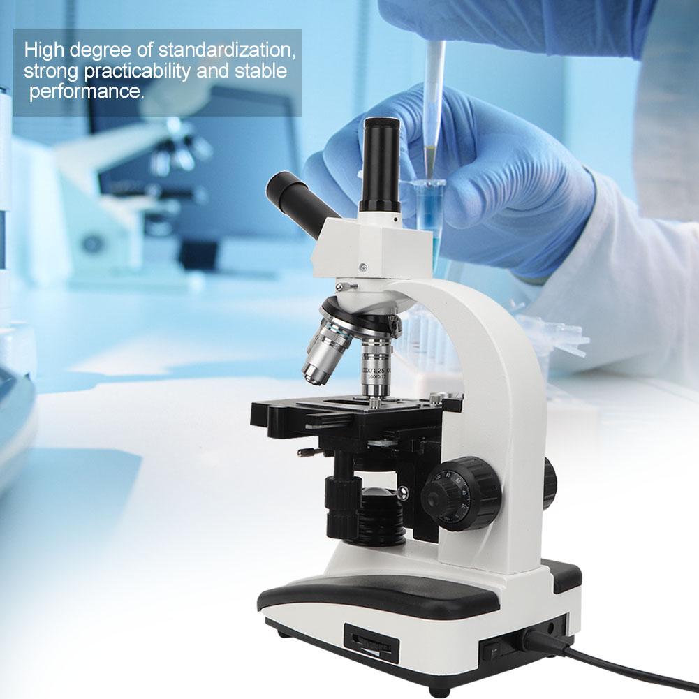 Binocular Compound Microscope Monocular Microscope 40X 1600X Abbe Condenser 2 Layer