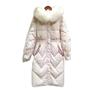 Winter long trendy knee slim fit large size fox fur collar jacket thick women's down jacket