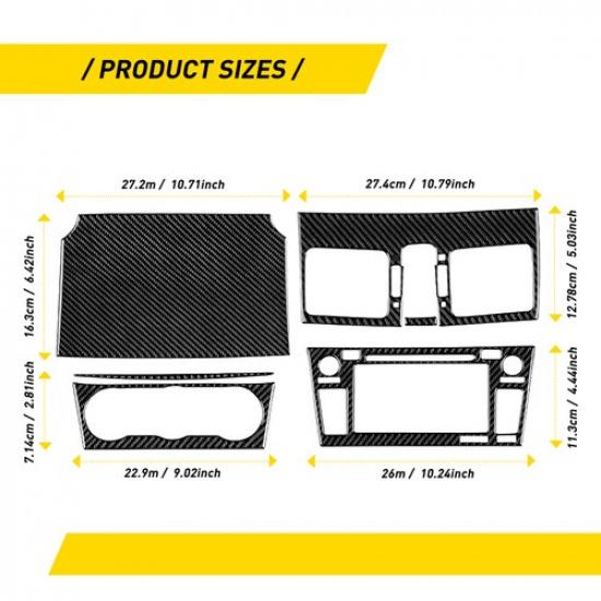 For Subaru WRX Saloon 2015- Carbon Fiber Center Control Console Panel Trim