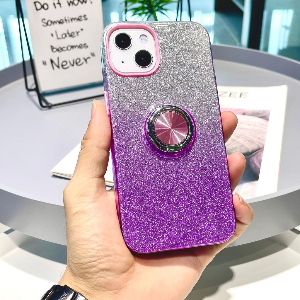 Gradient Star Dot Glitter Ring for IPhone16 Mobile Phone Case for Apple 15proINS Style 14plus Advanced 13