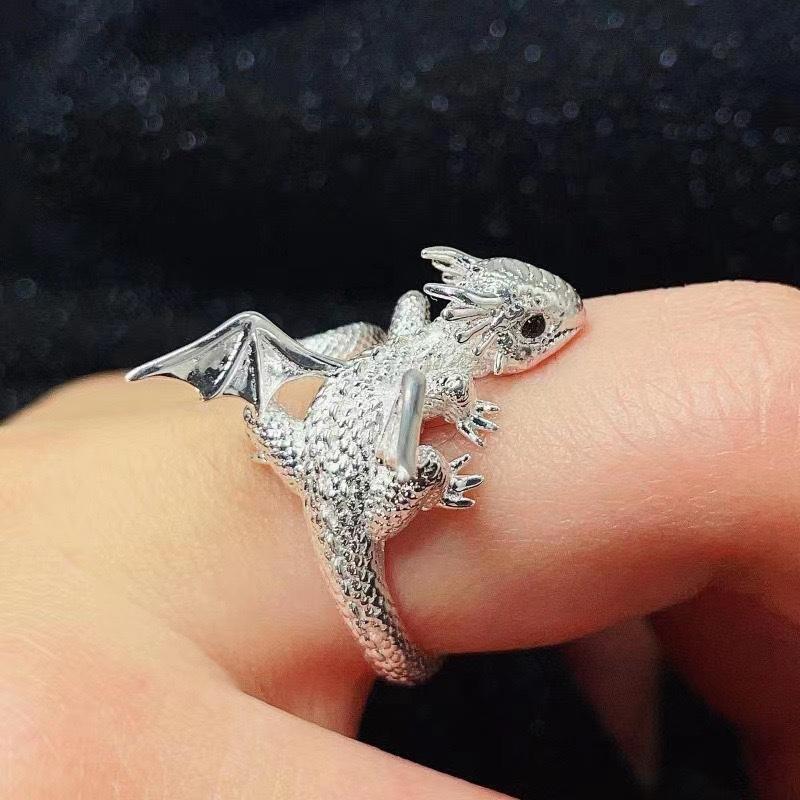 Vintage  Color Animal Lizard Rings For Men Women Trendy Gecko Hip Hop Rock Ring Jewelry Gift Wholesale