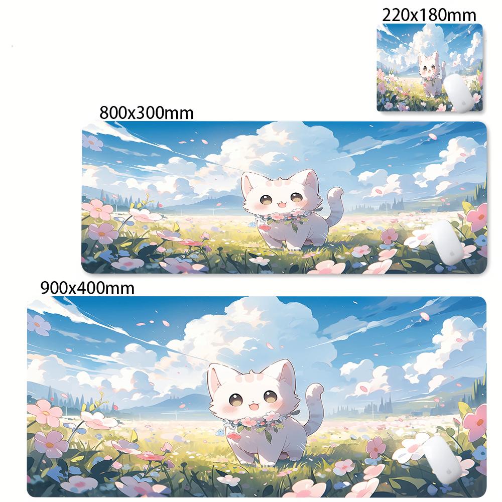 Anime Cute Computer XXL Mausepad Kawaii Cartoon Cat Mousepad Company Deskmat xcm Large Cushion Office Accessories Carpet