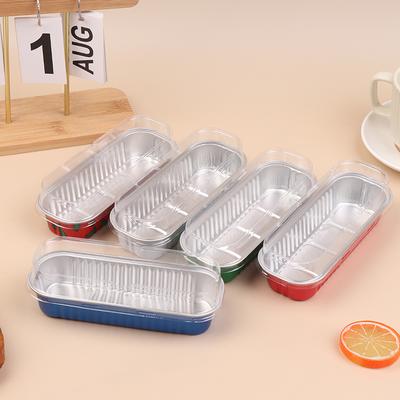 10 Stück Mini Kastenform Backformen mit Deckeln Rechteckige Aluminiumfolie Backbox Kuchenform Muffinförmchen Tassen Backblech Backgeschirr