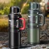 Großes Fassungsvermögen Camping Thermoskanne 316 Edelstahl Isolierter Wasserbehälter Sportflasche Outdoor