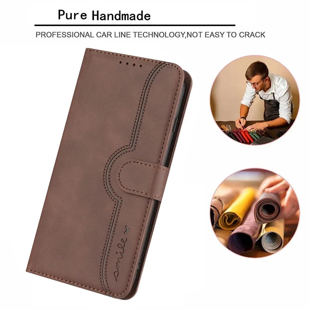 Leather Flip Wallet Case for vivo V50 Lite Y03 Y04 Y19S Y29 Y29S Y36 Y38 Y39 Y78 Plus Y100 Y200 Y200E Y300 Card Slot Phone Cover