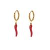Dark Red Chili Stainless Steel Stud Earrings – Luxury & Non-Fading Cross-Border Jewelry for Women