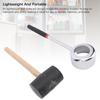 Coconut Opener Tool Set with Hammer Stainless Steel Food Grade Coconut Breaker Kit with Wooden Handle for Shop