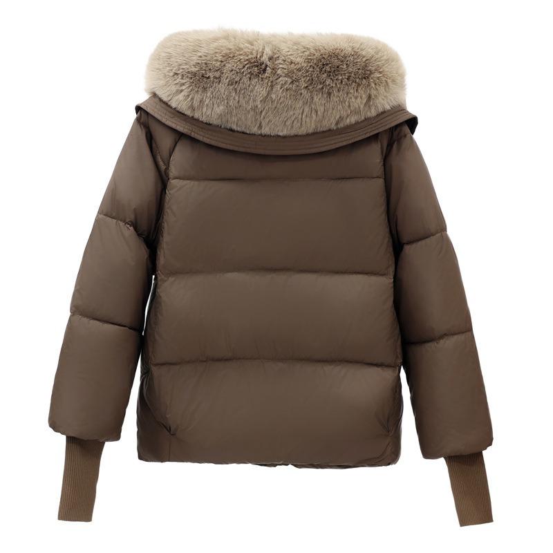 Loose Cotton-padded Winter Clothes, Fashion Big Fur Collar Cotton-padded Jacket, Women's Autumn and Winter Padded Jacket, Short Jacket