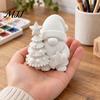Handmade Xmas Gift Souvenirs 3D Printed Christmas Gnome Figurine, DIY Paintable Mini Hugging Small Figurines for Desktop Star & Tree, Winter