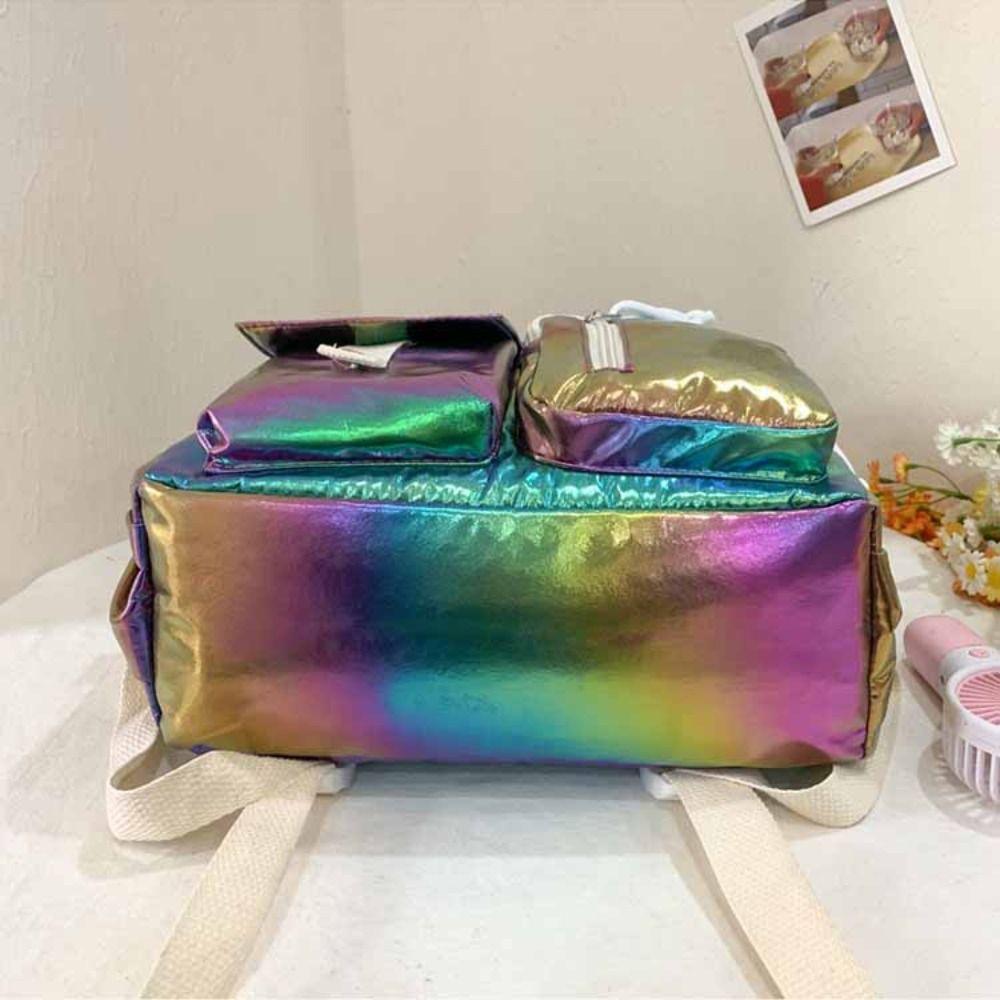 Multi-Pocket Laser  Backpack Large Capacity Shoulder Bag Creative Students School Bag  Outdoor