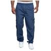 Men's Overalls Drawstring  Multi Pocket Casual Pants Hiking Pants Cotton Twill Pants