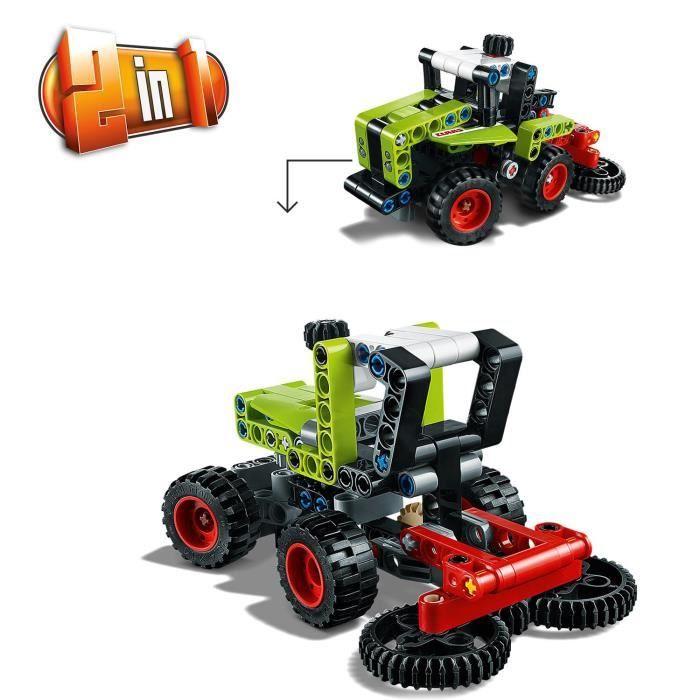 Lego® technic 42102 mini claas xerion, tracteur, jouet moissonneuse batteuse, cadeau pour enfants véhicule fille garçon 8 ans et +