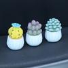 Resin Cactus Car Ornament Mini Cute Dollhouse Miniature Succulent Potted Home Garden Decor Toy