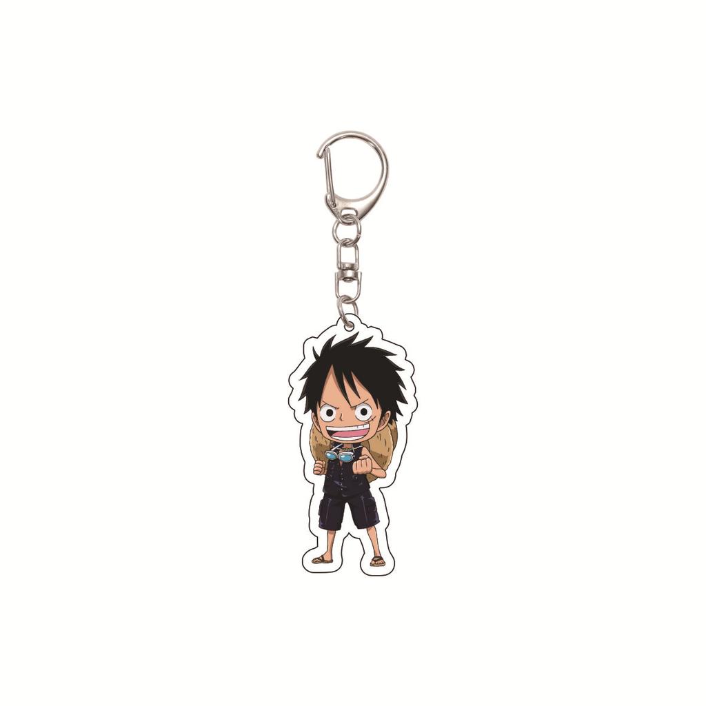 One Piece 5.5CM Acrylic Keychain, Anime Keychain, Luffy, Zoro Cartoon One Piece Bag Keychain