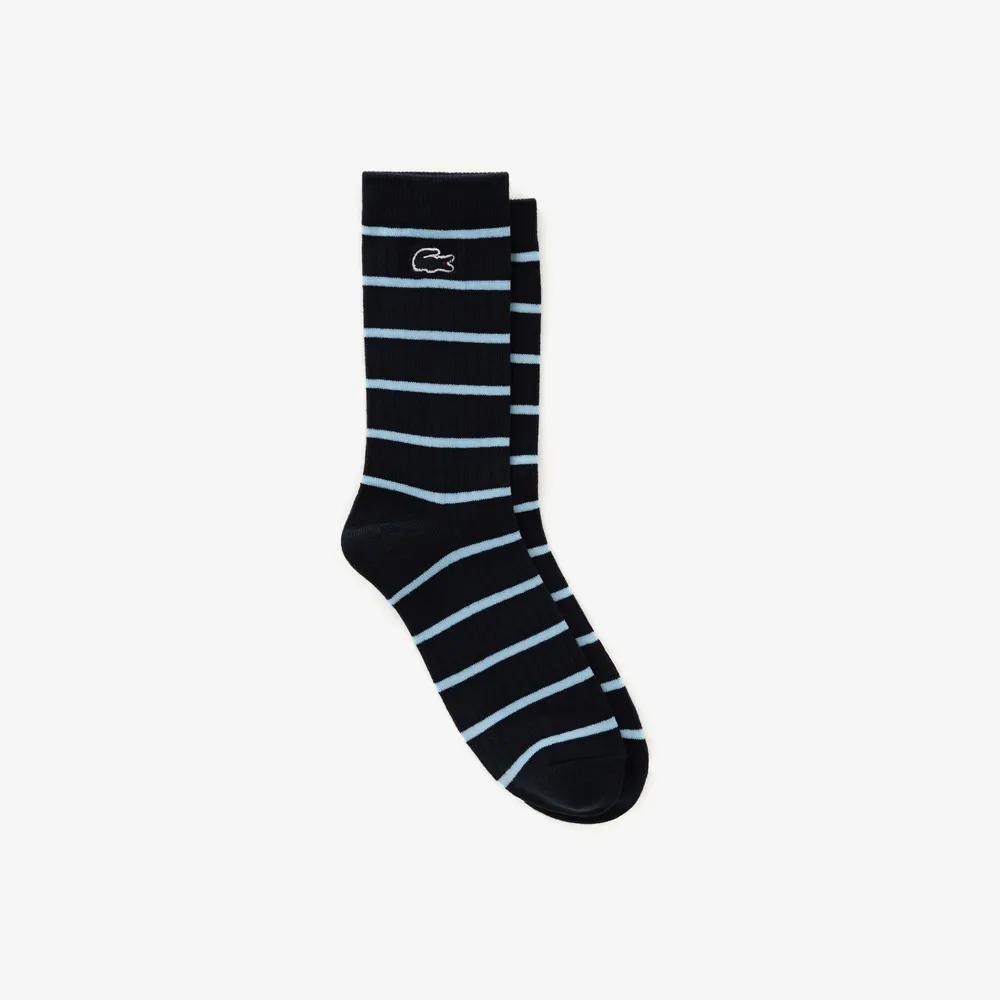 Women s Striped Mid-Socks RA192E-56G-166 Beige (02S)