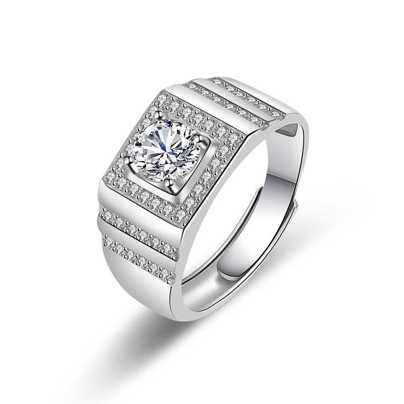 Unique and Personalized Differences with Personalised High-grade Sparkling and Glittering Classic Couple's Ring One Carat Ring Fashion Trends Ring