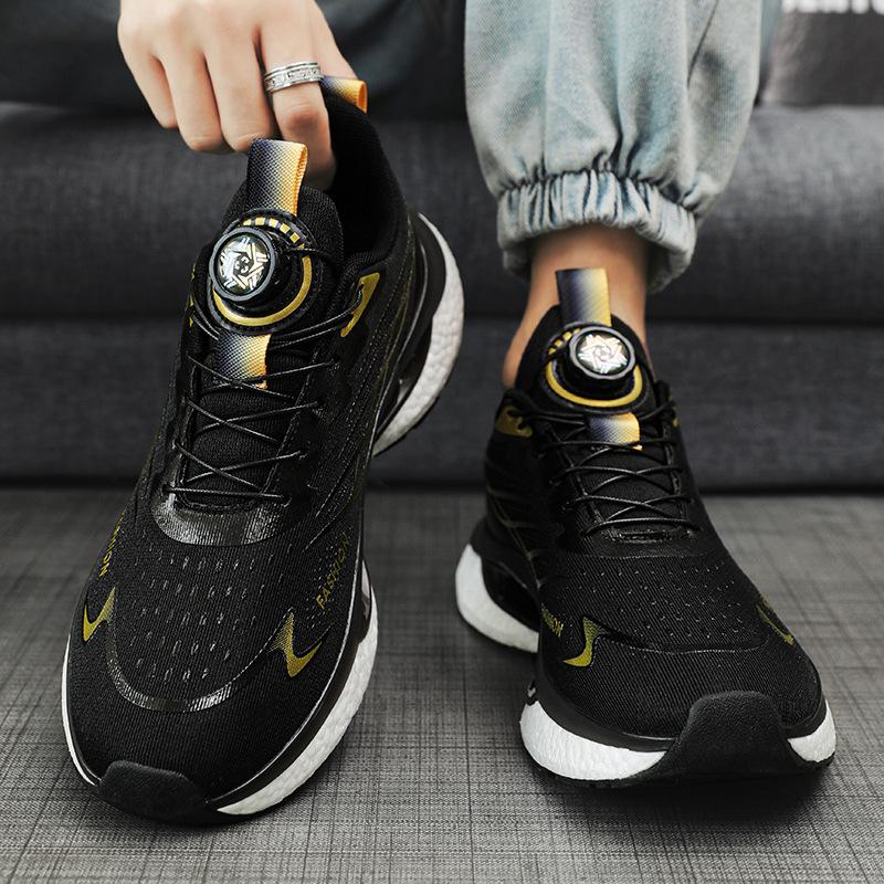 Men's Shoes New Breathable Fishing Net Teen Rotation Lace-free Men's Casual Shoes Sports Running Popcorn Tide Shoes